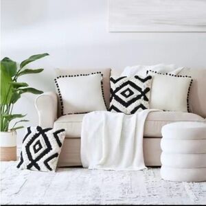 4 Black and White Throw Pillow Covers